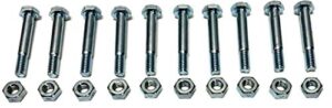 aftermarket | (pack of 10) shear pins & nuts replace ariens 510016, 51001600, 532005, 53200500