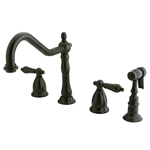 Kingston Brass KS1795ALBS Heritage Widespread Kitchen Faucet, Oil-Rubbed Bronze, 12.38 x 8.56 x 2