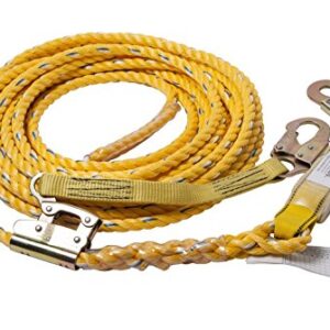 Guardian Fall Protection 01320 VLA-50 Poly Steel Vertical Lifeline Assembly, 50-Foot