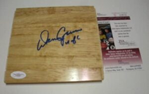 denny crum louisville cardinals u of l last one jsa/coa signed 6x6 floorboard - autographed college floorboards