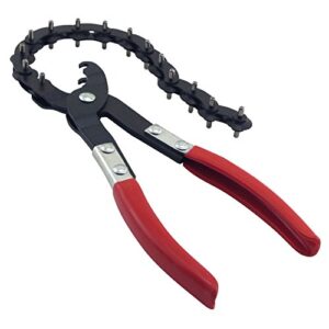 oemtools 27045 tailpipe cutter, features pipe cutter chain with cutting wheels, exhaust pipe cutter, steel pipe cutter, can be used as pvc cutter or copper pipe cutter