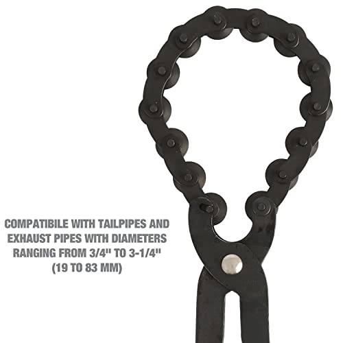 OEMTOOLS 27045 Tailpipe Cutter, Features Pipe Cutter Chain with Cutting Wheels, Exhaust Pipe Cutter, Steel Pipe Cutter, Can Be Used as PVC Cutter or Copper Pipe Cutter