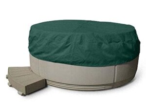 covermates round hot tub cover - light weight material, weather resistant, elastic hem, outdoor living covers-green