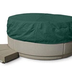 Covermates Round Hot Tub Cover - Light Weight Material, Weather Resistant, Elastic Hem, Outdoor Living Covers-Green
