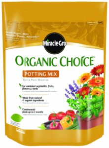 miracle-gro 72978510 organic choice potting mix, 8-quart (currently ships to select northeastern & midwestern states)