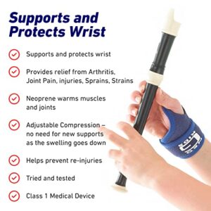 Neo G Wrist Brace for Kids - Support For Juvenile Arthritis, Joint Pain, Hand Sprains, Strains, Sports, Gymnastics, Tennis - Adjustable Compression - Class 1 Medical Device - One Size - Blue