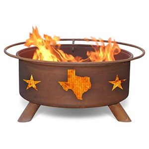 patina products f102 texas state and stars fire pit