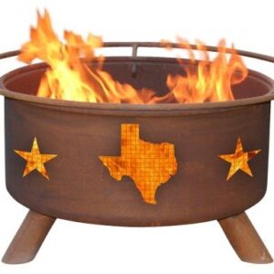 Patina Products F102 Texas State and Stars Fire Pit