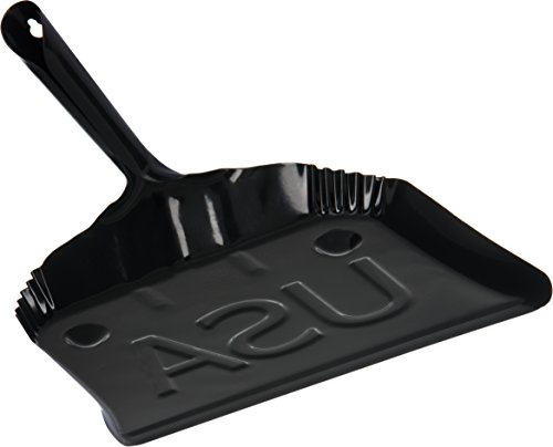 CFS 3623603 Flo-Pac Steel Metal Dustpan, 12" Length, Black