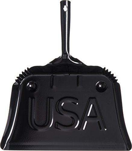 CFS 3623603 Flo-Pac Steel Metal Dustpan, 12" Length, Black