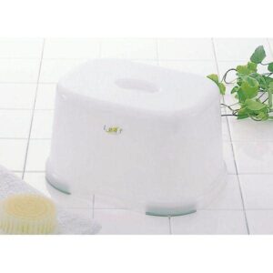 JapanBargain, Japanese Bath Stool Shower Stool Chair Toilet Step Stool Compact Size, Made in Japan (Small-White, 1)