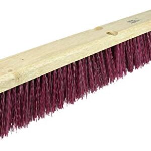 Weiler 42026 24" Block Size, Maroon Polypropylene Fill, Garage Brush With Wet Or Dry Sweeping