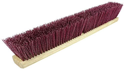 Weiler 42026 24" Block Size, Maroon Polypropylene Fill, Garage Brush With Wet Or Dry Sweeping