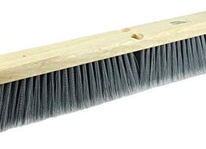 Weiler 42042 24" Fine Sweep Floor Brush, Flagged Silver Polystyrene Fill, Natural