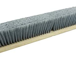 Weiler 42042 24" Fine Sweep Floor Brush, Flagged Silver Polystyrene Fill, Natural