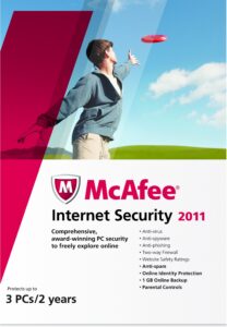 mcafee internet security 2011 3-user 2 year product key card [old version]
