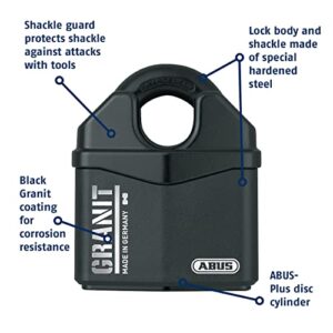 ABUS 37/80 Granit Alloy Steel Rekeyable Padlock, Keyed Different