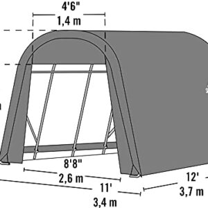 ShelterLogic 77820 Grey 10'x12'x10' Round Style Shelter