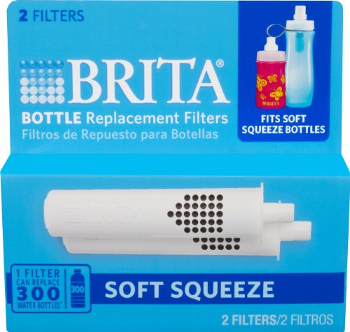 Brita Soft Squeeze Water Filter Bottle Replacement Filters, 2 Count