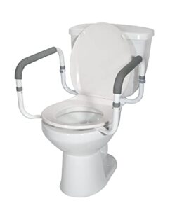 drive medical rtl12087 bathroom grab bar for toilets, white