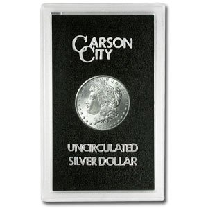 1884-cc brilliant uncirculated morgan silver dollar - gsa holder (1.00)