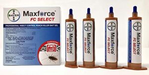 bayer - maxforce fc select roach gel, pack of 4 tubes x 30g