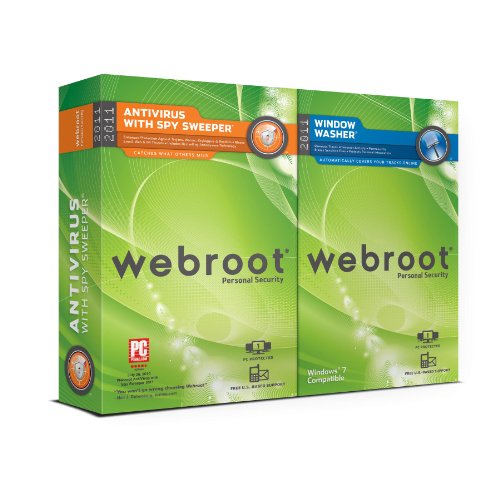 Webroot Antivirus 1 PC and Window Washer Bundle [Old Version]