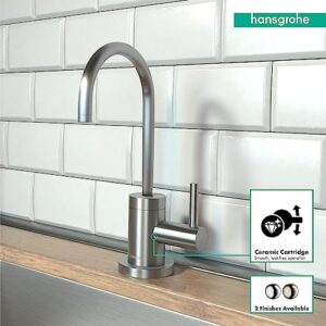 hansgrohe Talis S Stainless Steel Beverage Kitchen Faucet, Kitchen Water Filter Faucet, Faucet for Kitchen Sink, Stainless Steel Optic 04301800