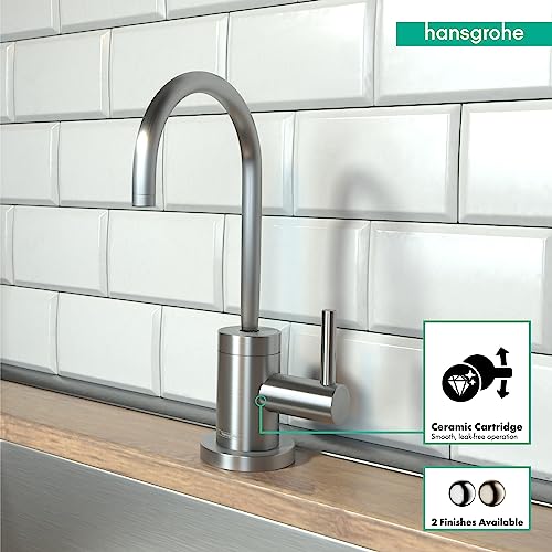 hansgrohe Talis S Stainless Steel Beverage Kitchen Faucet, Kitchen Water Filter Faucet, Faucet for Kitchen Sink, Stainless Steel Optic 04301800