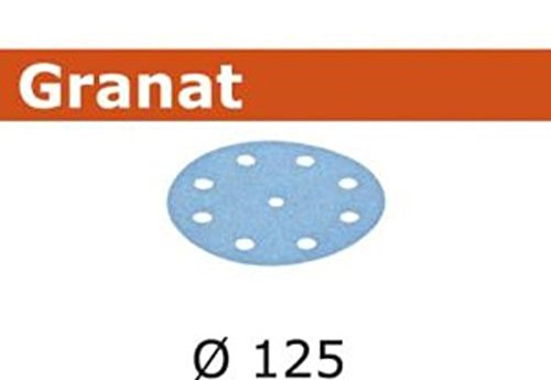 Festool 497169 Granat P120 Grit 5-Inch (125mm) Diameter Abrasive Sanding Discs, 100-Pack