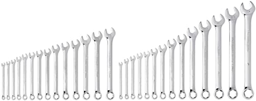 GEARWRENCH 28 Pc. 6 Pt. Combination Wrench Set, SAE/Metric - 81923, Chrome