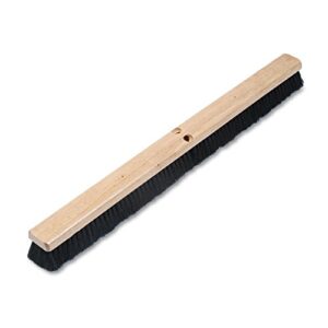 proline brushes bru 20236 36" hardwood block black tampico push broom