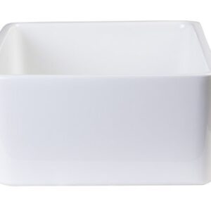 ALFI brand AB503 23-Inch Fireclay Single Bowl Farmhouse Kitchen Sink, White