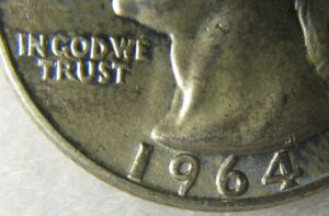 mint error! - 1964-p washington quarter philadelphia mint - double die!! - gem bu uncirculated