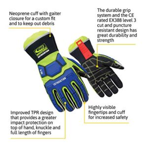 Ringers Gloves R-33 Extrication Gloves, Cut-Resistant Gloves with Durable Grip, Large