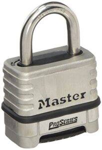 master lock 1174d padlock, 1.5" x 2.2" x 3", stainless steel