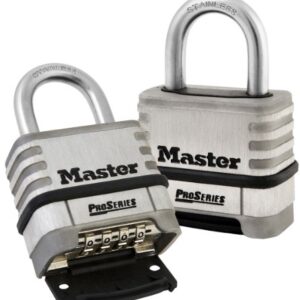 Master Lock 1174D Padlock, 1.5" x 2.2" x 3", Stainless Steel