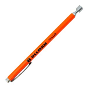 ullman pocket size telescoping magnetic pickup tool with 2 lbs of pull force and orange handle - perfect for mechanics, contractors, hvac technicians, and trade professionals