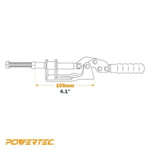 POWERTEC 20304 Push/Pull Quick-Release Toggle Clamp 302F - 300 lbs Holding Capacity, 1PK