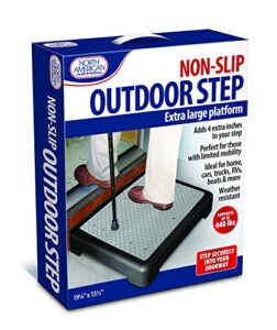 north american health wellness mobility step, large, measures 19 1/4" long x 15 1/2" wide x 4" high