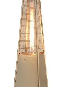 Hiland HLDSO1-GTSS 91-Inch Tall Quartz Glass Tube Heater - Silver