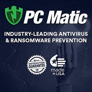 PC Matic | Antivirus & Ransomware Protection | 5 Devices | 1 Year | PC, Mac, Android [Download] [PC/Mac Online Code]
