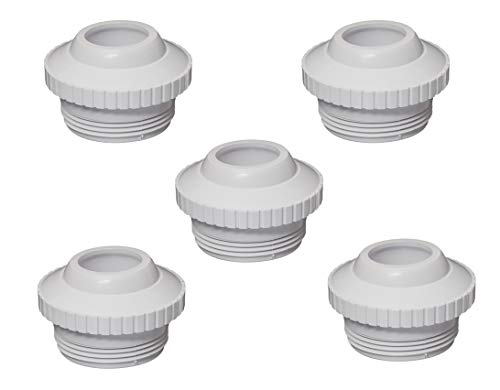 PoolSupplyTown Pool Spa 1" Opening Hydrostream Return Jet Fitting with 1-1/2" Inch MIP Thread Replace Hayward SP1419E (5 Pack)