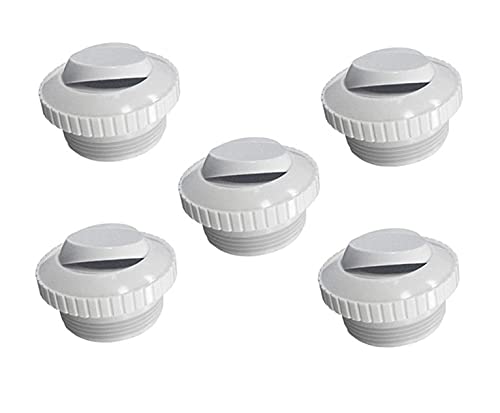 PoolSupplyTown Pool Spa Slotted Opening Hydrostream Return Jet Fitting with 1-1/2" Inch MIP Thread Replace Hayward SP1419A (5 Pack)