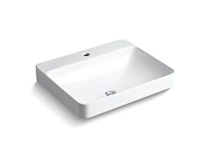 kohler 2660-1-0 vox vessel bathroom sink with single faucet hole, one size, white