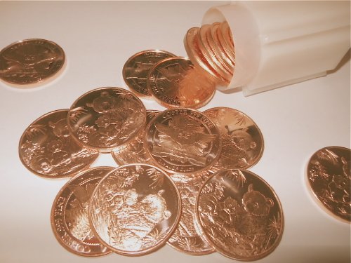 Pure Copper Bullion 1 Ounce Rounds Roll of 20