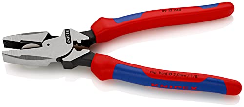 Knipex 09 12 240 9.5-Inch Ultra-High Leverage Lineman's Pliers with Fish Tape Puller and Crimper