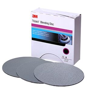 3m 02091 trizact hookit 3 inch p1000 grit blending disc , gray