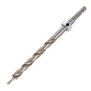 trend hss pocket hole jig drill bit with quick release hex shank & depth setting collar, 3/8 inch, drill bit for hardwoods & softwoods, ph/drill/95q