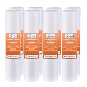 ispring 10"x2.5" multi-layer pp fp15x8 universal sediment filter cartridges 5 micron 8-pack white